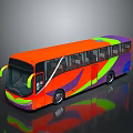 Bus Large Bus CMB Medium Van Large Van Bus School Bus Van Box Car 3d model