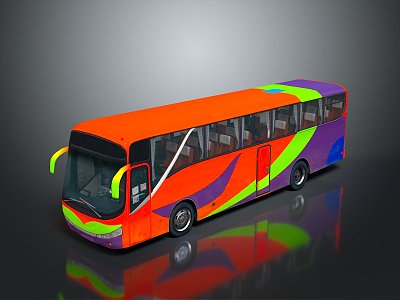 Bus Large Bus CMB Medium Van Large Van Bus School Bus Van Box Car 3d model