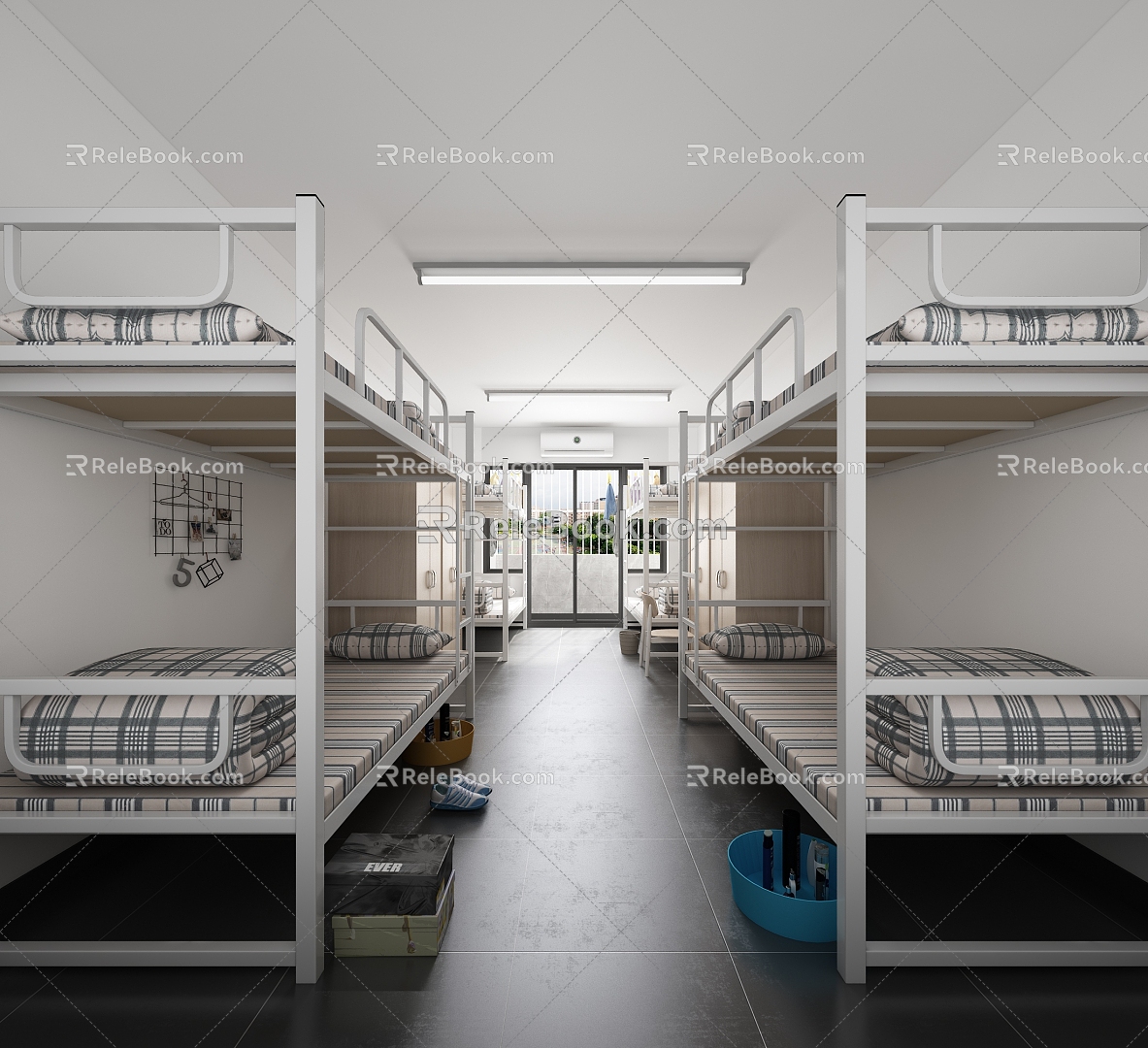 Modern Dormitory Staff Dormitory Student Dormitory 3d model