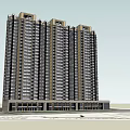 Modern High Rise Residential Buildings With Exterior Architecture And Ground Floor Design
