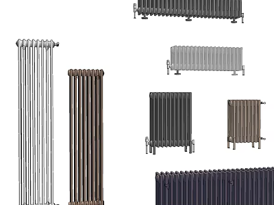 Different Colored Radiators With Various Styles And Modern Designs For Home 3d model