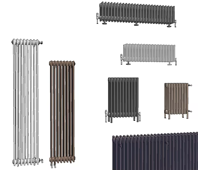 Different Colored Radiators With Various Styles And Modern Designs For Home 3d model