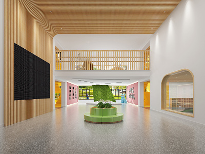 Modern Kindergarten Hall model