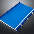 Blue Notebook With White Trim Smooth Cover For Daily Stationery Use