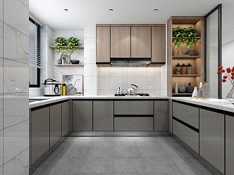 Open kitchen Modern kitchen 3d model