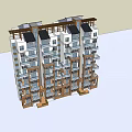Modern Multistory Apartment Building Exterior With Multiple Balconies And Brown White Facade