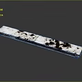 Industrial Lighting Combination With Long Strip White Brown Distressed Reflective Surface
