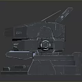 Turret Turntable Railgun Sci-fi Tower Defense Game Tower Defense Sci-fi Turret Game Turret Game Battery 3d model