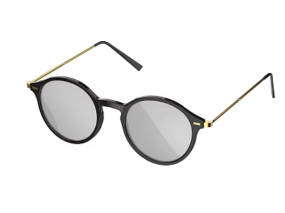 Stylish Black And Gold Round Design Jewelry Accessories For Modern Fashion 3d model