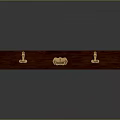 Dark Red Wooden Decorative Storage Box With Golden Clasps For Home Organization
