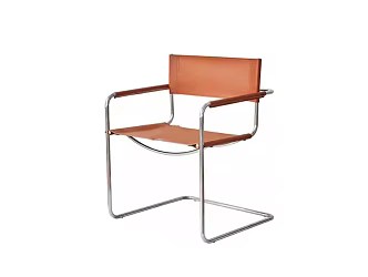 Bauhaus Office Leisure Chair Middle Ancient Dining Chair Nordic Stainless Steel Tube Chair Internet Celebrity Ins Wind Mr. Armchair 3d model