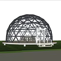 Glass Dome Building On Grass Field Under Blue Sky