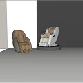 Modern Brown And Beige Massage Chairs With Ergonomic Design And Comfort Features