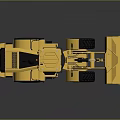 Yellow Heavy Duty Construction Utility Vehicle With Large Tires And Front Bucket