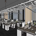 Modern Office Reception Design With Marble And Wooden Desk Glass Partitions And City View