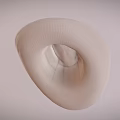 Beige Wide Brim Hat With Gray Band And Side Accents For Casual Outdoor Wear