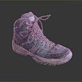 Blue Hiking Boots With Durable Laces And Grip Sole For Outdoor Use