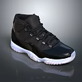 Black High Top Sneakers With White Sole Stylish Lace Up Design Modern Casual Footwear