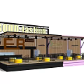 Modern Shipping Container Gastronomy Cafe With Outdoor Seating And Awning Design
