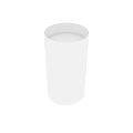 Modern White Cylindrical Wash Basin With Sleek Surface For Bathroom Interior