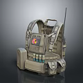 Tactical Military Vest With Radio Antenna Medical Cross Panel And Utility Pockets
