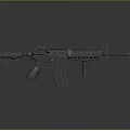 Modern Tactical Rifle With Black Finish Detachable Magazine And Picatinny Rail