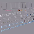 Road Facilities Featuring Fences Barriers Traffic Cones And Safety Railings