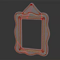 Transparent Acrylic Picture Frame With Green Neon Edges And Wavy Design For Modern Home Decor