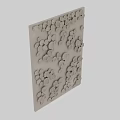Modern White Textured Wall With 3D Sculptural Decorative Circular Elements