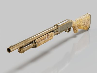 vintage shotgun antique shotgun vintage shotgun 3d model