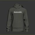 Gray Rockmanila Printed Hoodie With Hooded Design Drawstring And Front Pockets