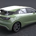 Green Sports Car With Sleek Body Transparent Roof And Red Brake Calipers