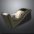 Sleek Modern Desktop Furniture With Brown Black Tape Dispenser And White Tape