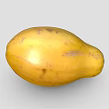 Fresh Ripe Yellow Papaya Fruit With Natural Brown Spots On Its Smooth Surface