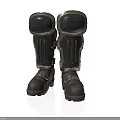Black Protective Knee Boots With Heavy Duty Design For Work Safety