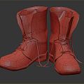 Modern Boots Medium Boots 3d model