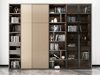 Light Luxury Bookcase 3d model