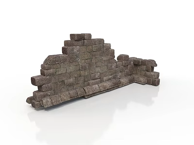 Modern Decorative Stone Wall Structure With Rustic Textured Interior Design 3d model