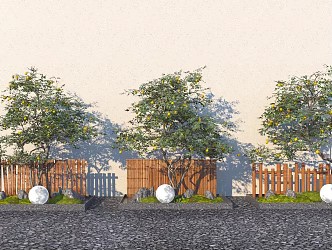 Modern Arbor Lemon Tree Fruit Tree Landscape Tree 3d model