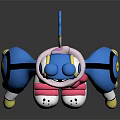 Cute Game And Movie Character With Blue Jacket Long Arms Pink Tongue And White Shoes