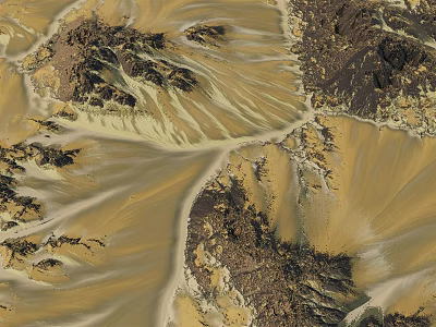 Scenic Garden Landscape Featuring Rolling Sand Dunes And Rocky Outcrops 3d model