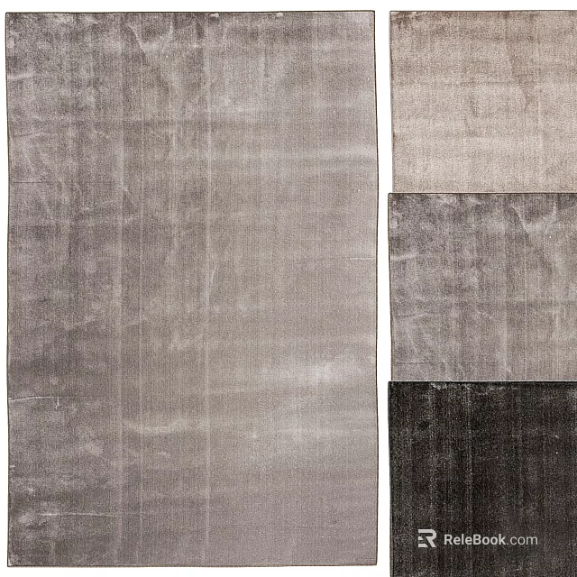 Square Rugs with Modern Textured Patterns in Gray Dark and Light Color Tones 3d model 