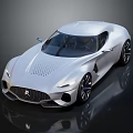 Silver Sleek Modern Sports Car With Streamlined Body And Black Alloy Wheels