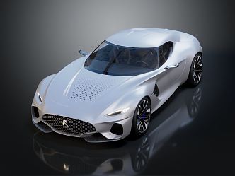 Modern sports car Superrun 3d model