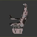Pink Furniture Chair With Seatbelt And Armrests On Metal Base