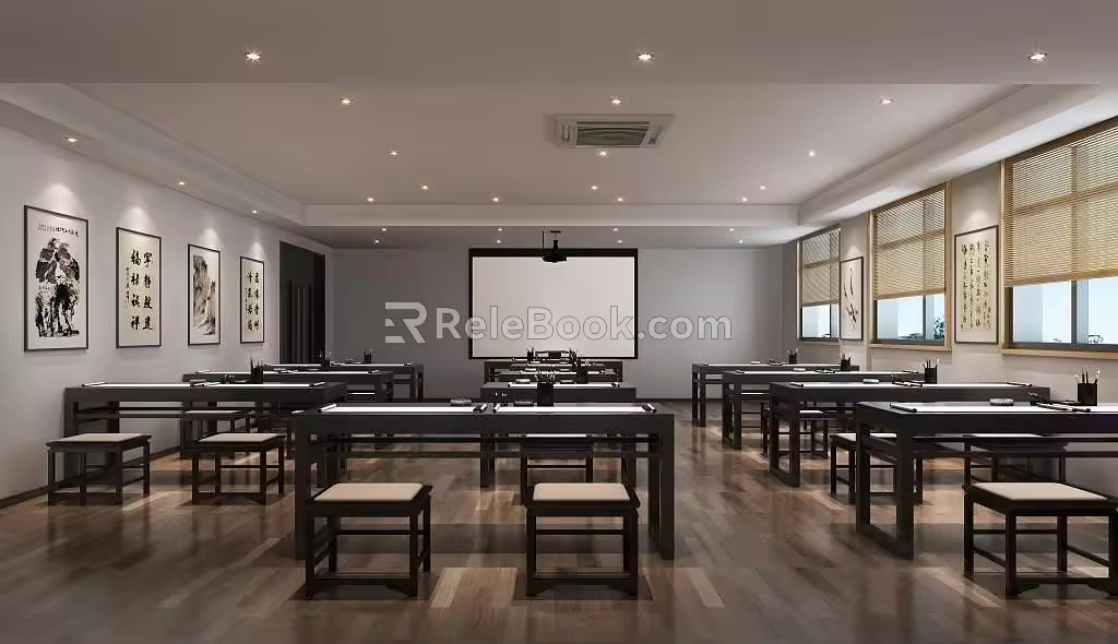 Classroom 3d model