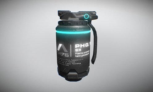 plasma-driven grenade 3d model