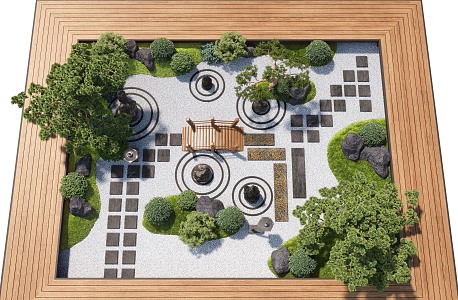 New Chinese Kraft Landscape Gardening Landscape Plant Landscape Sits Courtyard Landscape Moss Landscape Kraft Landscape 3d model