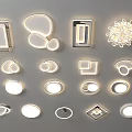 Modern Ceiling Lights With Various Stylish Designs And Different Shapes For Home Decor 3d model