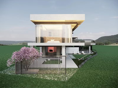 Modern Single-family Villa Rural Self-built House Rural Private House Villa Rural Self-built House Resort Hotel Mountain Villa Simple Villa 3d model
